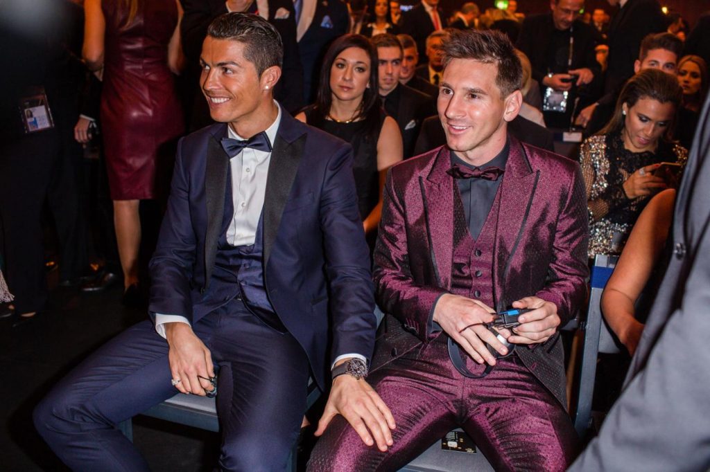 Cristiano Ronaldo e Messi, pallone d'oro