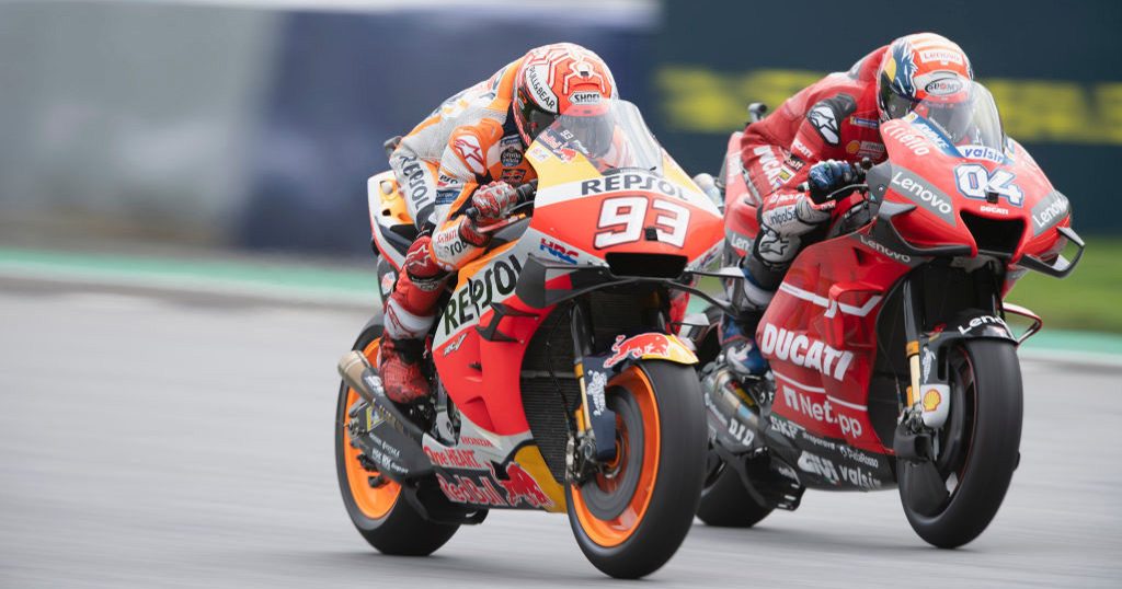 MotoGP Misano: Marquez davanti a tutti. Andrea Dovizioso e Valentino Rossi le possibili insidie per lo spagnolo nel GP di San Marino